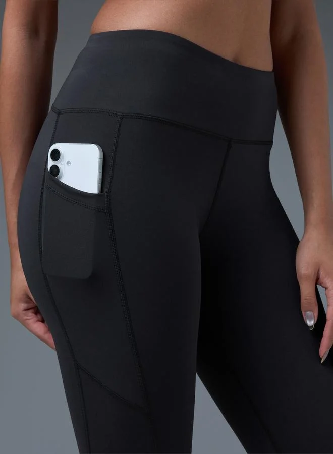 Technosport Women Solid 2-Way Stretch Tights